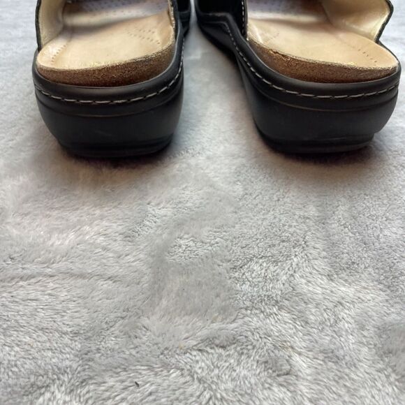 Hallux Fidelio Gini G Sandals Womens EU42/US 11 Black Leather Slip On Comfort - Picture 4 of 10